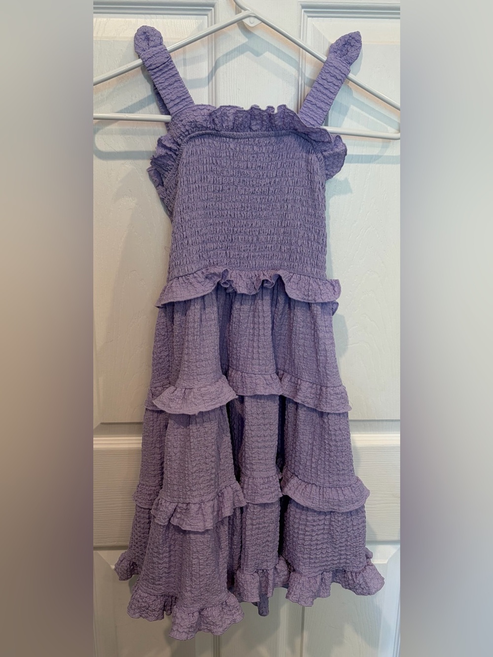 Dress Purple Tiered Girls Size Med. 7/8